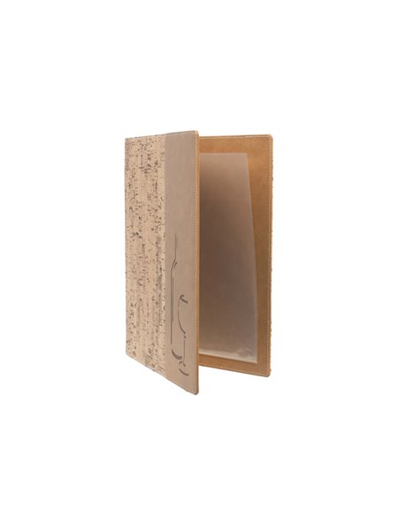 CARTA DEI VINI A4-24x34cm SUGHERO DESIGN con 1 INSERTO DOPPIO MC-DRWC-CORK