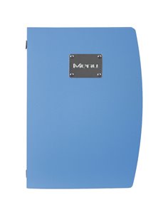 PORTA MENU' A4-24x34cm BLU RIO con 1 INSERTO DOPPIO MC-RCA4-BU