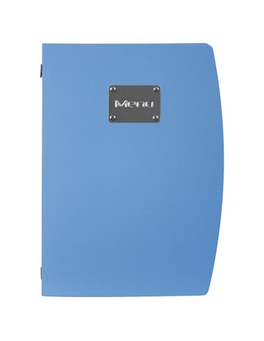 PORTA MENU' A4-24x34cm BLU RIO con 1 INSERTO DOPPIO MC-RCA4-BU