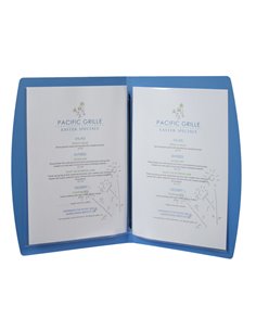 PORTA MENU' A4-24x34cm BLU RIO con 1 INSERTO DOPPIO MC-RCA4-BU 2