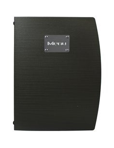 PORTA MENU' A4-24x34cm NERO RIO con 1 INSERTO DOPPIO MC-RCA4-BL