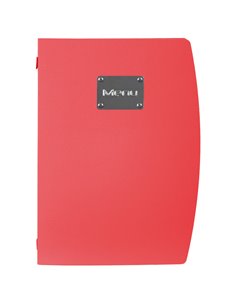 PORTA MENU' A4-24x34cm ROSSO RIO con 1 INSERTO DOPPIO MC-RCA4-RD