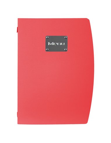 PORTA MENU' A4-24x34cm ROSSO RIO con 1 INSERTO DOPPIO MC-RCA4-RD