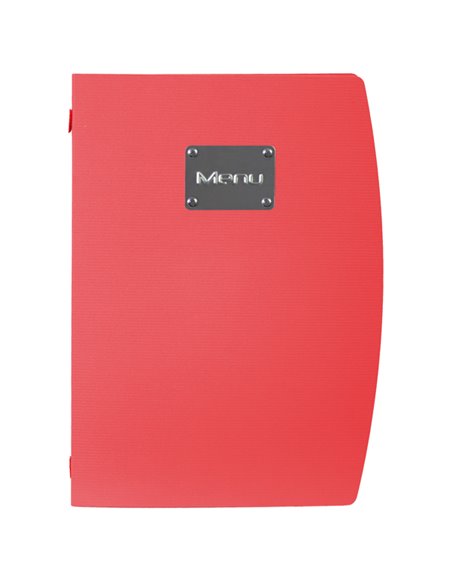 PORTA MENU' A4-24x34cm ROSSO RIO con 1 INSERTO DOPPIO MC-RCA4-RD