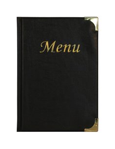 PORTA MENU' A5-23,7x17,2cm NERO in PVC BASIC con 4+2 BUSTE FISSE MC-BRA5-BL SECURIT PORTA MENU' e ACCESSORI