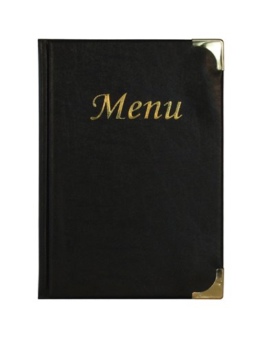 PORTA MENU' A5-23,7x17,2cm NERO in PVC BASIC con 4+2 BUSTE FISSE MC-BRA5-BL SECURIT PORTA MENU' e ACCESSORI