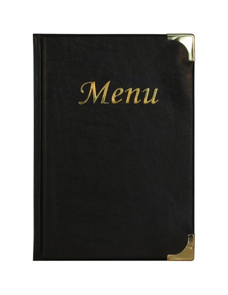 PORTA MENU' A5-23,7x17,2cm NERO in PVC BASIC con 4+2 BUSTE FISSE MC-BRA5-BL SECURIT PORTA MENU' e ACCESSORI