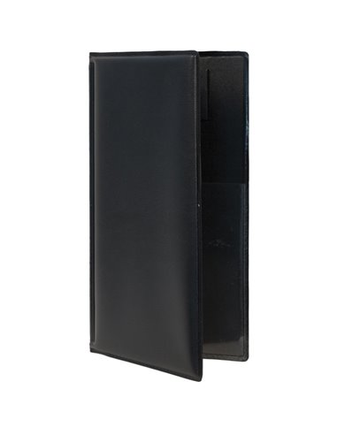 PORTACONTO 23,7x12,5cm NERO in PVC BASIC con 4+2 BUSTE FISSE MC-BRBP-BL