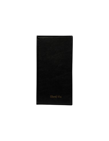 PORTACONTO 23,7x12,5cm NERO in PVC BASIC con 4+2 BUSTE FISSE MC-BRBP-BL