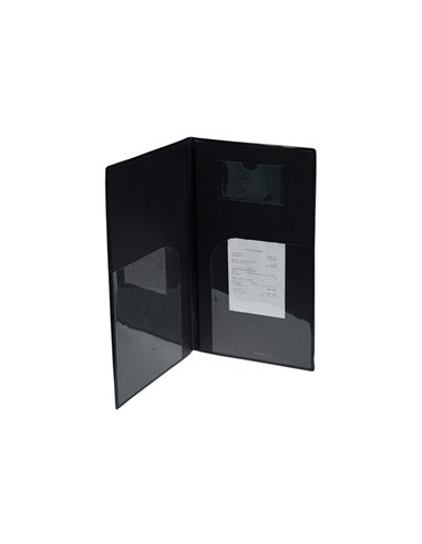 PORTACONTO 23,7x12,5cm NERO in PVC BASIC con 4+2 BUSTE FISSE MC-BRBP-BL