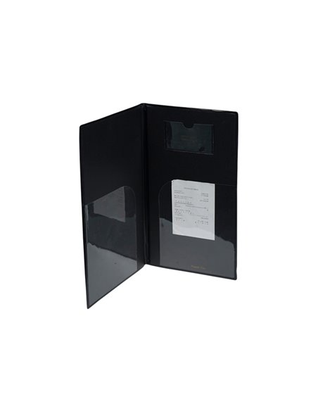 PORTACONTO 23,7x12,5cm NERO in PVC BASIC con 4+2 BUSTE FISSE MC-BRBP-BL