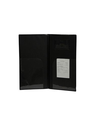 PORTACONTO 23,7x12,5cm NERO in PVC BASIC con 4+2 BUSTE FISSE MC-BRBP-BL