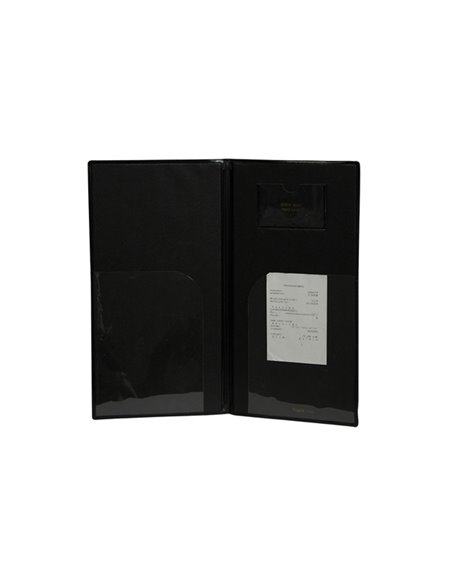 PORTACONTO 23,7x12,5cm NERO in PVC BASIC con 4+2 BUSTE FISSE MC-BRBP-BL