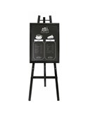 CAVALLETTO IN LEGNO NERO H165cm Securit EZL-BL-165