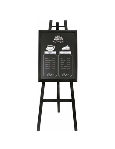 CAVALLETTO IN LEGNO NERO H165cm Securit EZL-BL-165 SECURIT LAVAGNE NERE