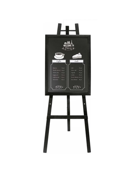 CAVALLETTO IN LEGNO NERO H165cm Securit EZL-BL-165 SECURIT LAVAGNE NERE