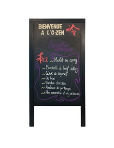 LAVAGNA NERA A CAVALLETTO 69x125cm SANDWICH Securit SBS-BL-120 SECURIT LAVAGNE NERE 2