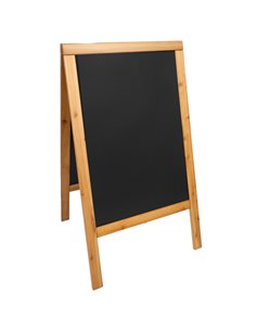 LAVAGNA TEAK A CAVALLETTO 69x125cm SANDWICH Securit SBSW-TE-120 SECURIT LAVAGNE NERE
