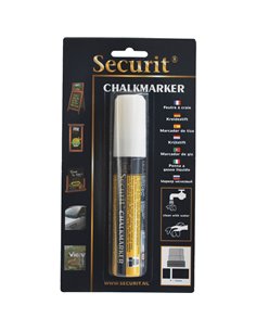 Blister 1 marcatore a gesso liquido punta maxi bianco SECURIT BL-SMA720-WT
