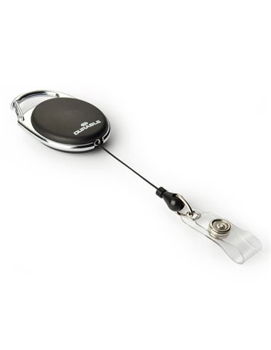 10 Chiocciole YO-YO Style Nero con filo retrattile x portabadge Durable 8324-01 DURABLE PORTABADGE E ACCESSORI