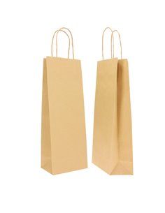 20 SHOPPERS CARTA BIOKRAFT 14X9X38CM PORTABOTTIGLIE AVANA 072215