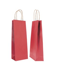 20 SHOPPERS CARTA BIOKRAFT 14X9X38CM PORTABOTTIGLIE ROSSO 072222 Mainetti Bags SHOPPERS E SACCHETTI REGALO