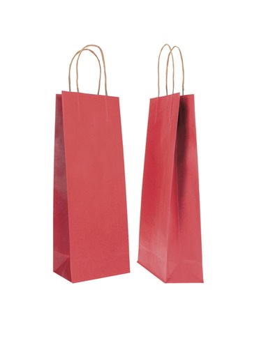 20 SHOPPERS CARTA BIOKRAFT 14X9X38CM PORTABOTTIGLIE ROSSO 072222 Mainetti Bags SHOPPERS E SACCHETTI REGALO