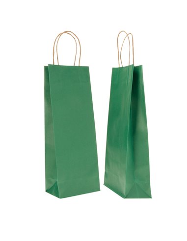 20 SHOPPERS CARTA BIOKRAFT 14X9X38CM PORTABOTTIGLIE VERDE 072239 Mainetti Bags SHOPPERS E SACCHETTI REGALO