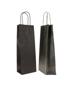 20 SHOPPERS CARTA BIOKRAFT 14X9X38CM PORTABOTTIGLIE NERO 072253 Mainetti Bags SHOPPERS E SACCHETTI REGALO