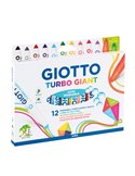 ASTUCCIO 12 PENNARELLI GIOTTO TURBO GIANT CLASSICI+2 NEON 432000