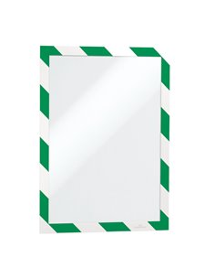 Cornice adesiva Duraframe® Security A4 21x29,7cm verde-bianco DURABLE 4944-131 DURABLE SEGNALETICA