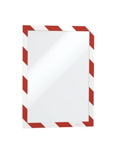 Cornice adesiva Duraframe® Security A4 21x29,7cm rosso-bianco DURABLE 4944-132