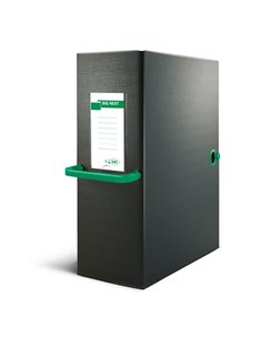 Scatola archivio Big Next 120 nero/verde 25x35cm dorso 12cm 68101205 SEI ROTA SCATOLE ARCHIVIO CON BOTTONE