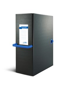 Scatola archivio Big Next 120 nero/blu 25x35cm dorso 12cm 68101207 SEI ROTA SCATOLE ARCHIVIO CON BOTTONE