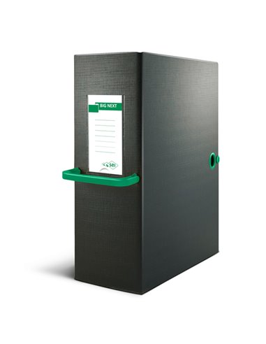 Scatola archivio Big Next 160 nero/verde 25x35cm dorso 16cm 68101605