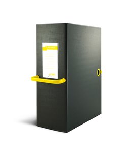 Scatola archivio Big Next 160 nero/giallo 25x35cm dorso 16cm 68101606