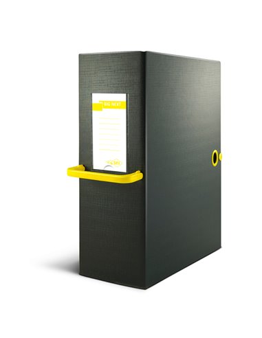 Scatola archivio Big Next 160 nero/giallo 25x35cm dorso 16cm 68101606