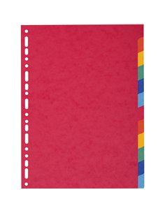 SEPARATORE A4 A 12TACCHE in CARTONCINO RICICLATO 220gr FOREVER 2012E EXACOMPTA DIVISORI-SEPARATORI CON TASTI NEUTRI