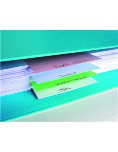 100 SEPARATORI ORIZZONTALI 105x240mm ASSORT in CARTONCINO RICICL. 180gr FOREVER 13495B EXACOMPTA DIVISORI-SEPARATORI CON TAST...