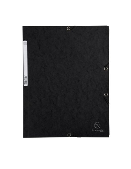 CARTELLA CON ELASTICO 24x32CM NERO CARTONCINO LUSTRE' 425gr 55501E EXACOMPTA CARTELLE CON ELASTICO
