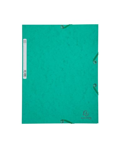 CARTELLA CON ELASTICO 24x32CM VERDE CARTONCINO LUSTRE' 425gr 55503E EXACOMPTA CARTELLE CON ELASTICO