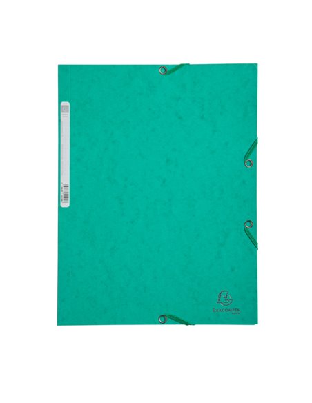 CARTELLA CON ELASTICO 24x32CM VERDE CARTONCINO LUSTRE' 425gr 55503E EXACOMPTA CARTELLE CON ELASTICO