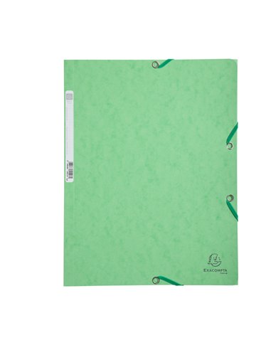 CARTELLA CON ELASTICO 24x32CM VERDE TIGLIO CARTONCINO LUSTRE' 425gr 55513E EXACOMPTA CARTELLE CON ELASTICO