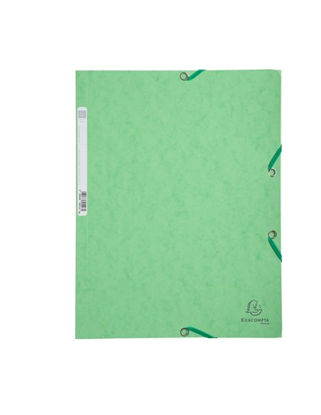 CARTELLA CON ELASTICO 24x32CM VERDE TIGLIO CARTONCINO LUSTRE' 425gr 55513E EXACOMPTA CARTELLE CON ELASTICO