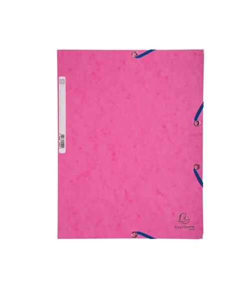 CARTELLA CON ELASTICO 24x32CM ROSA CARTONCINO LUSTRE' 425gr 55520E