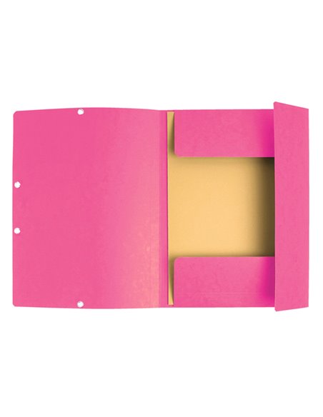 CARTELLA CON ELASTICO 24x32CM ROSA CARTONCINO LUSTRE' 425gr 55520E