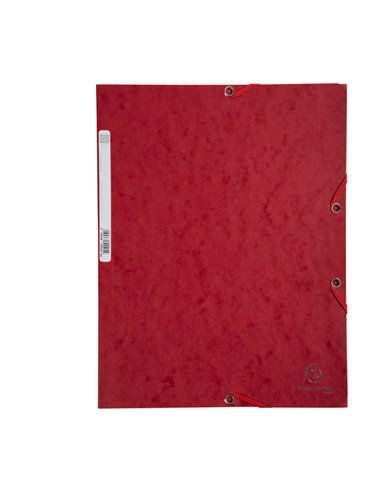 CARTELLA CON ELASTICO 24x32CM ROSSO CILIEGIA CARTONCINO LUSTRE' 425gr 55525E EXACOMPTA CARTELLE CON ELASTICO