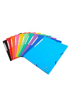 CARTELLA CON ELASTICO 24x32CM MIX 10 COLORI CARTONCINO LUSTRE' 425gr 55500E