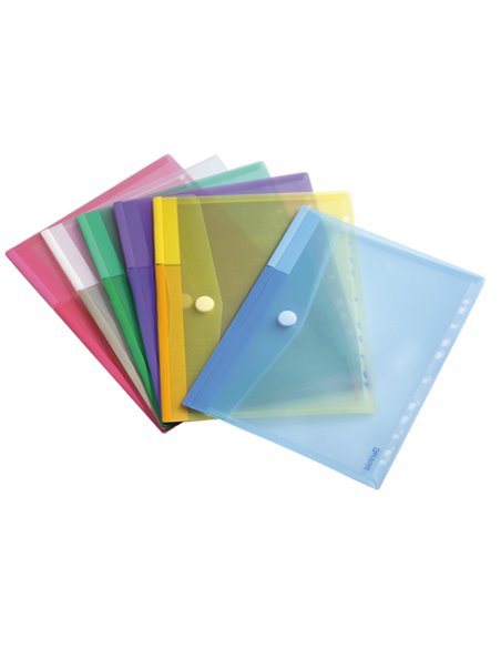 SET 12 BUSTE FORATE PPL CON VELCRO COLORI ASSORTITI Djois B510229 Djois by Tarifold BUSTE PER USI DIVERSI E DEDICATI