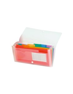 CLASSIFICATORE A 7 TASCHE 14x26cm IN PPL CRYSTAL 55398E